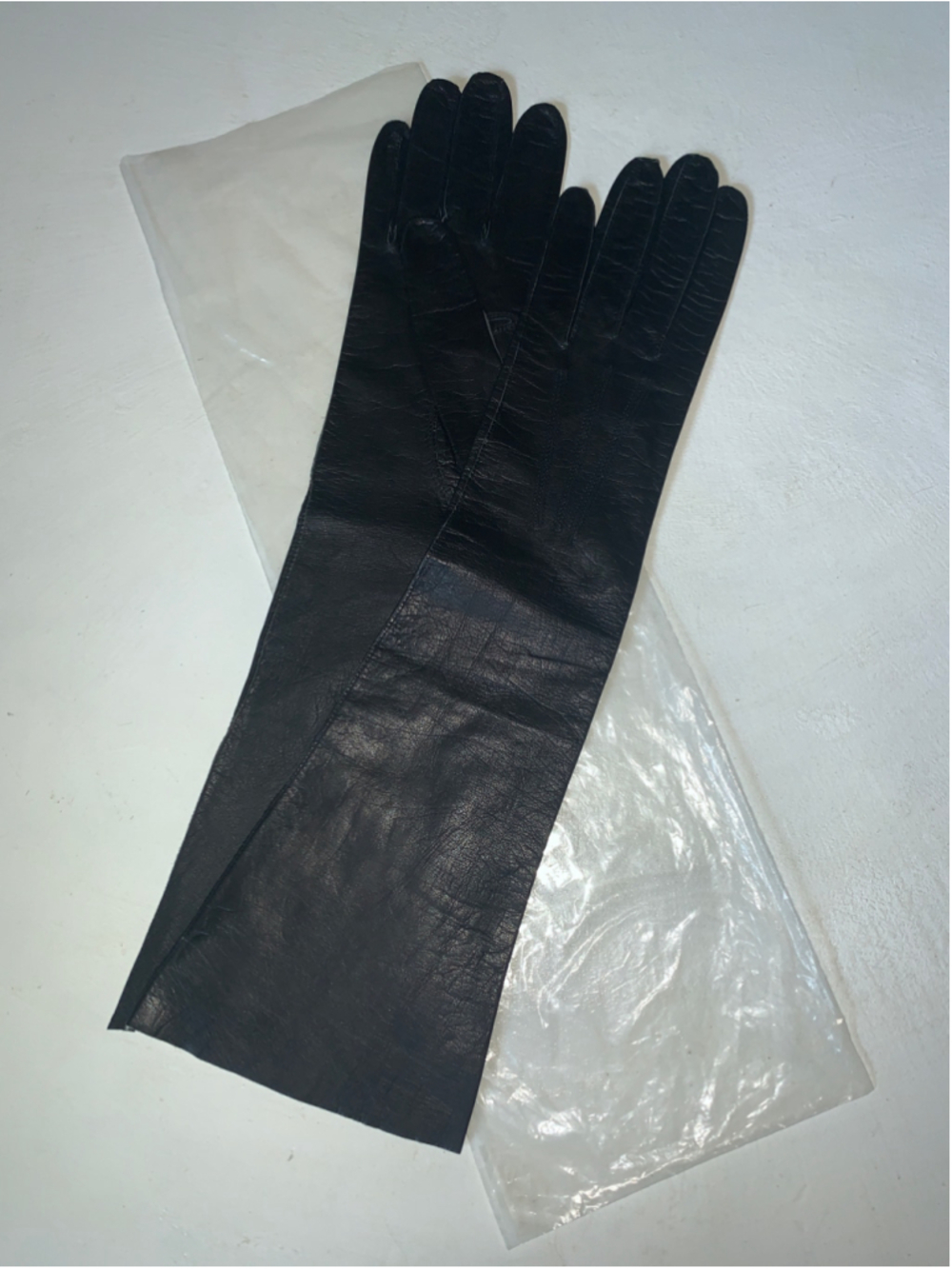 Women's Unbranded Leather Opera Gloves, One Size, Black